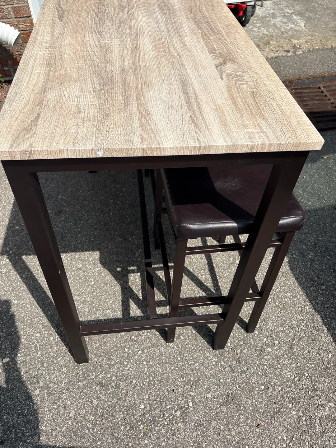Kitchen Island Bar Table Set with 2 Stools - photo 4