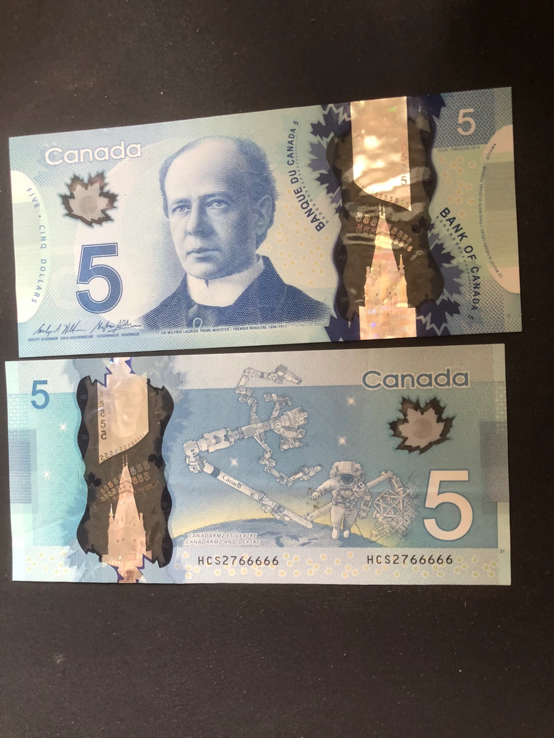 Canada 5 Dollar Bill