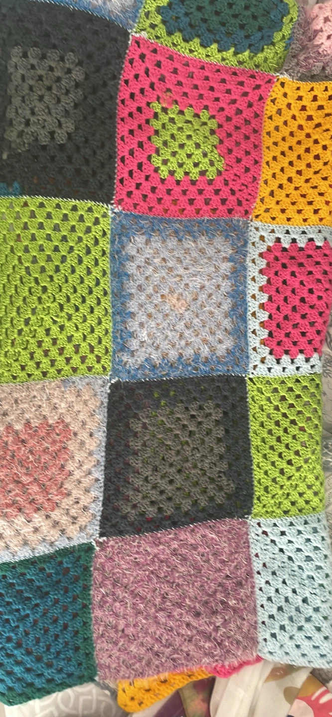 Handmade Square Crochet Blanket