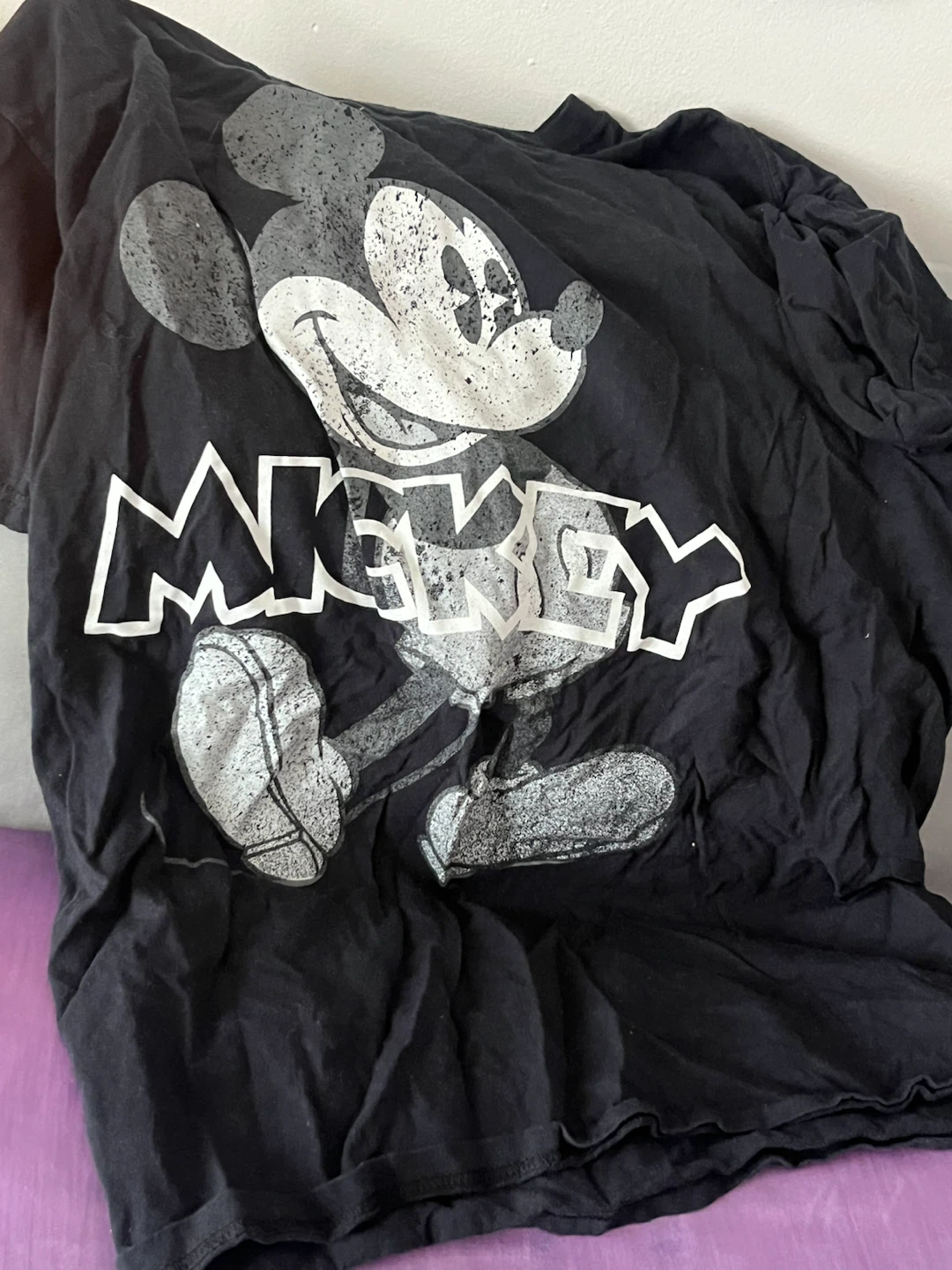Black Mickey Mouse Graphic T-Shirt