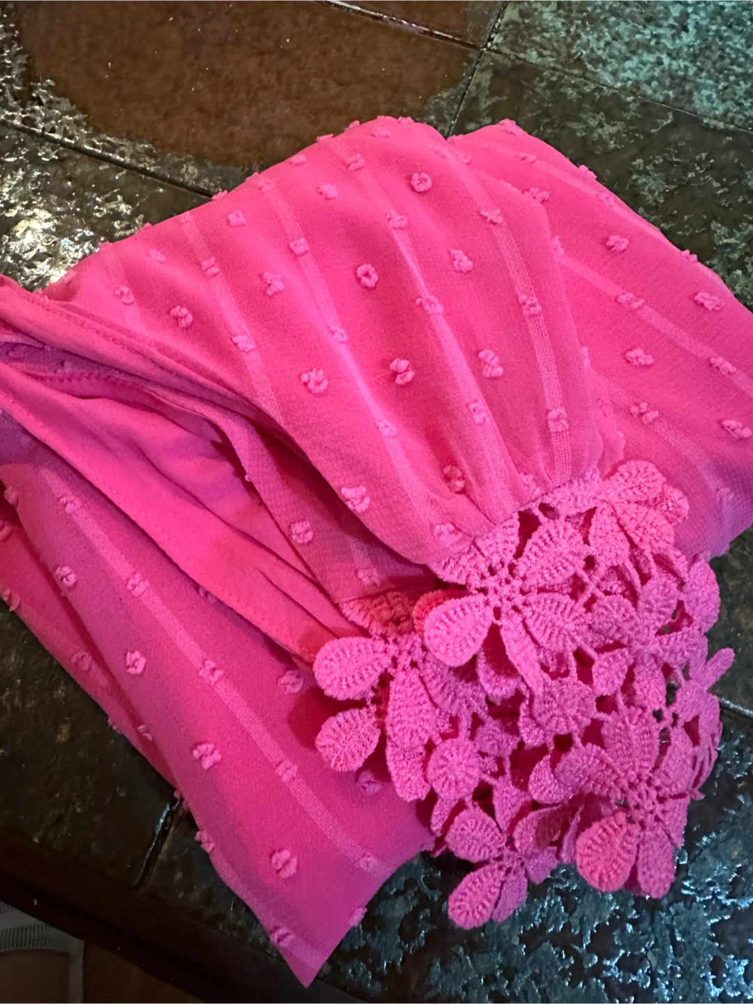 XXL Women's Pink Sleeveless Lace Trim Tank Top - photo 5