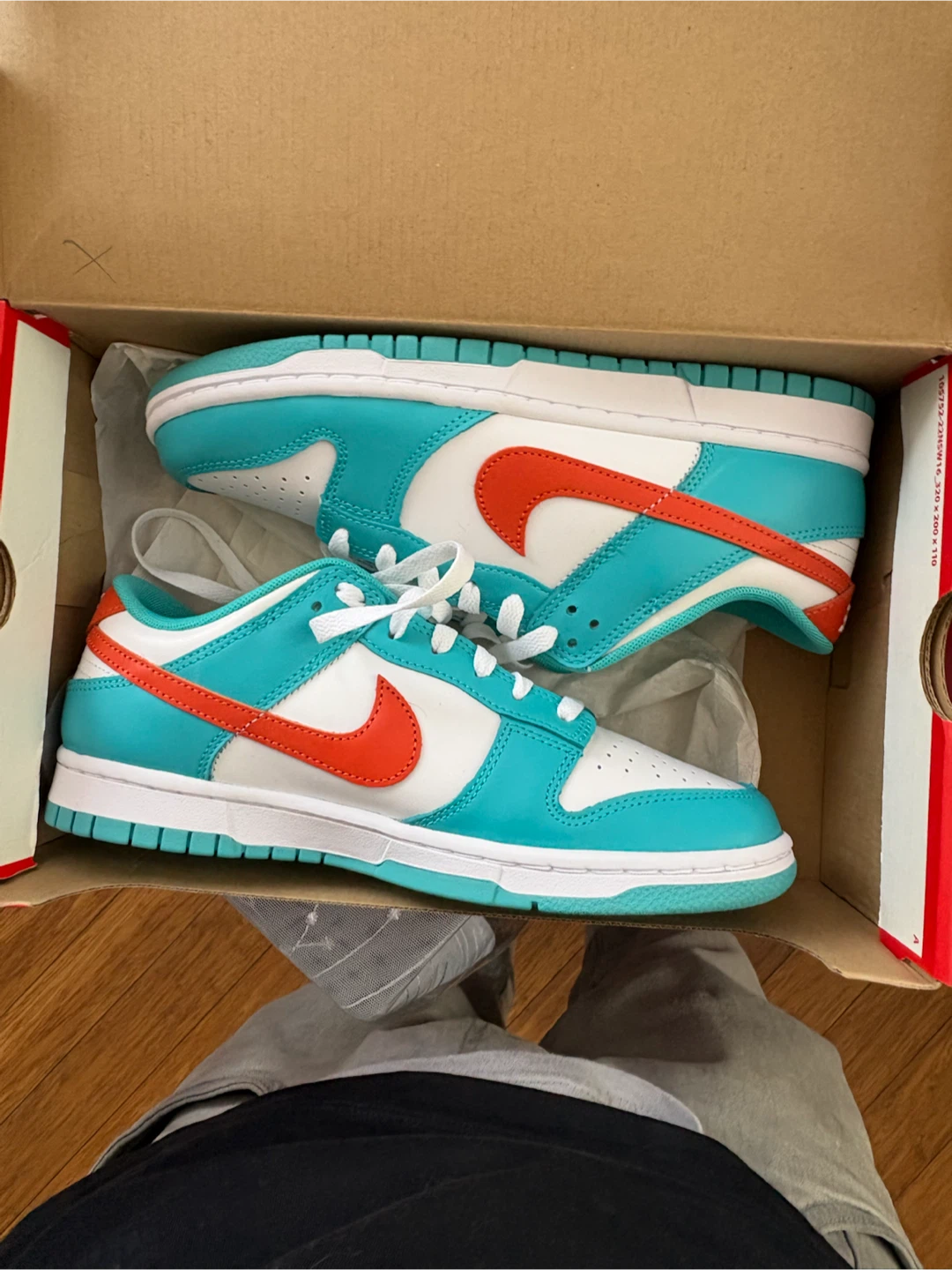 Nike Dunk Low Teal Orange White Sneakers