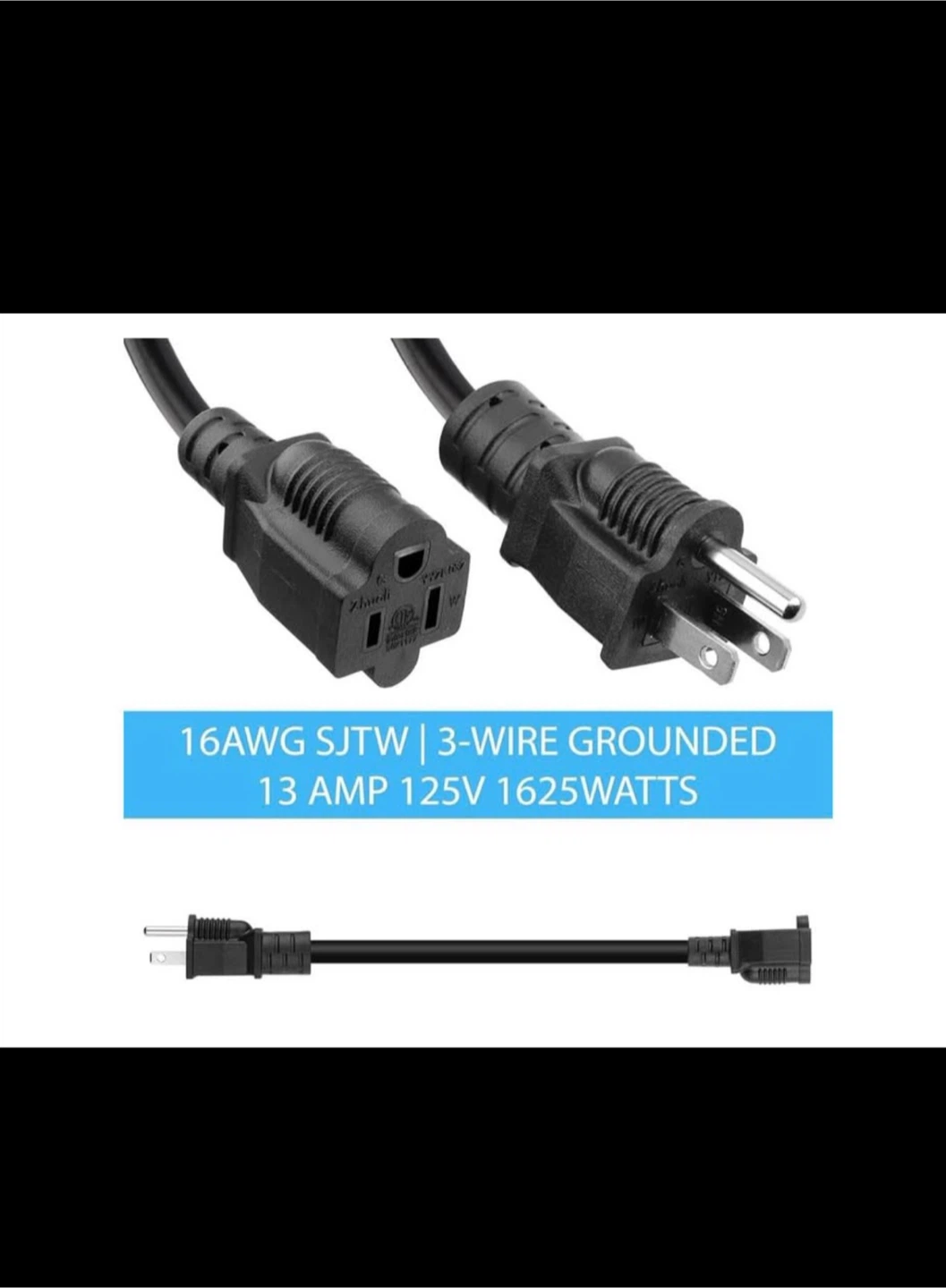 K KASONIC - 8 inch Short Extension Cords - photo 4