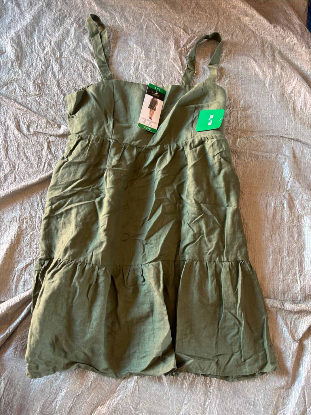 Dalia Green Tiered Sundress XL/TG