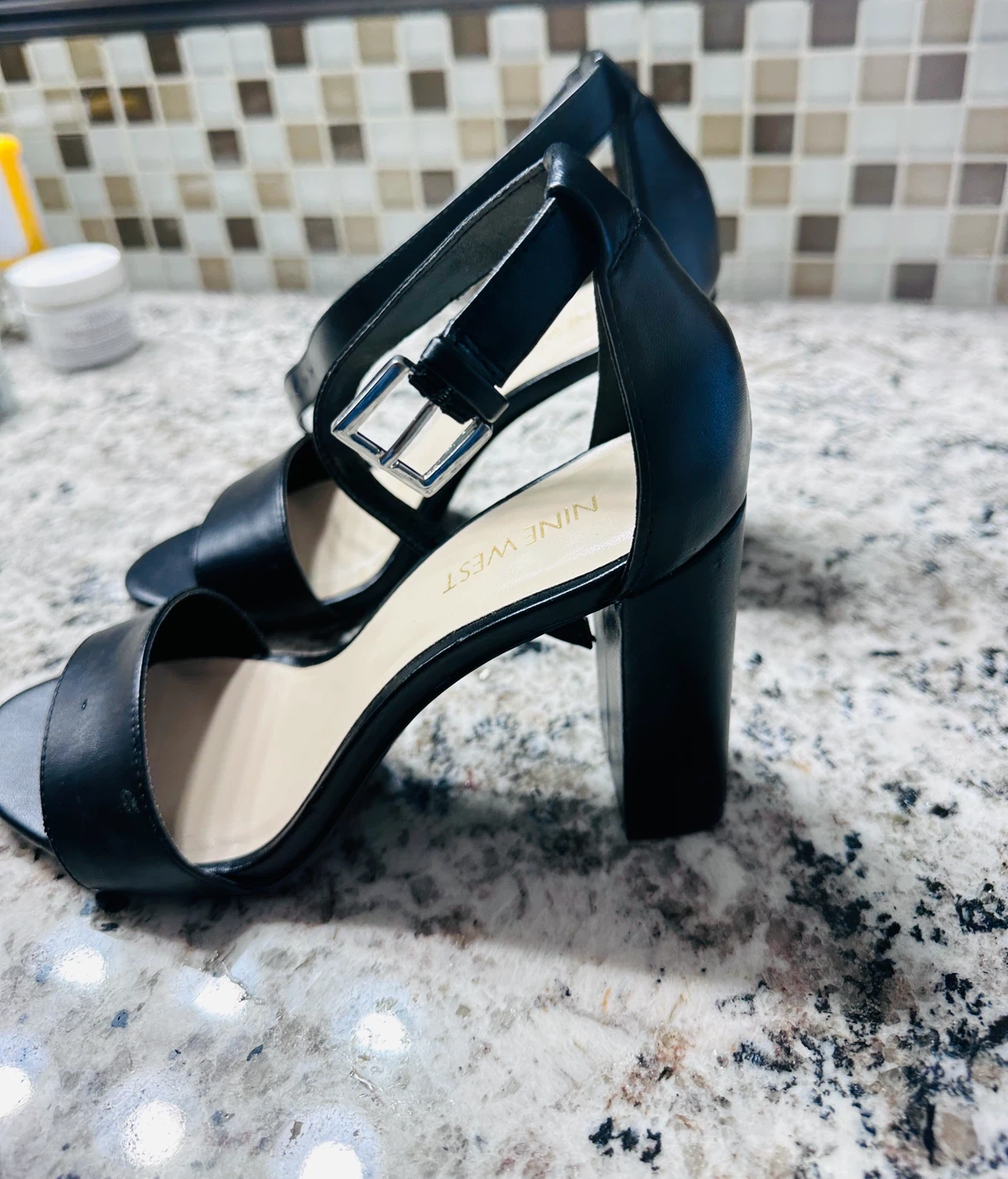 Nine West Black Strappy Block Heels - photo 2