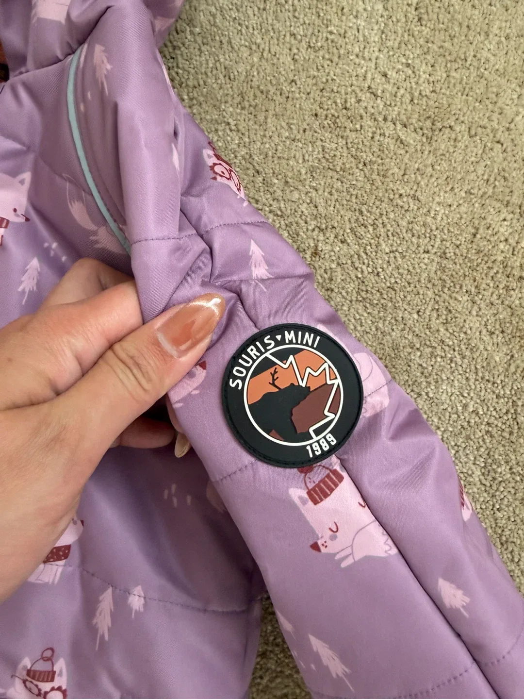 Souris Mini Snowsuit - 2-3 Years - Purple Fox Print - photo 4