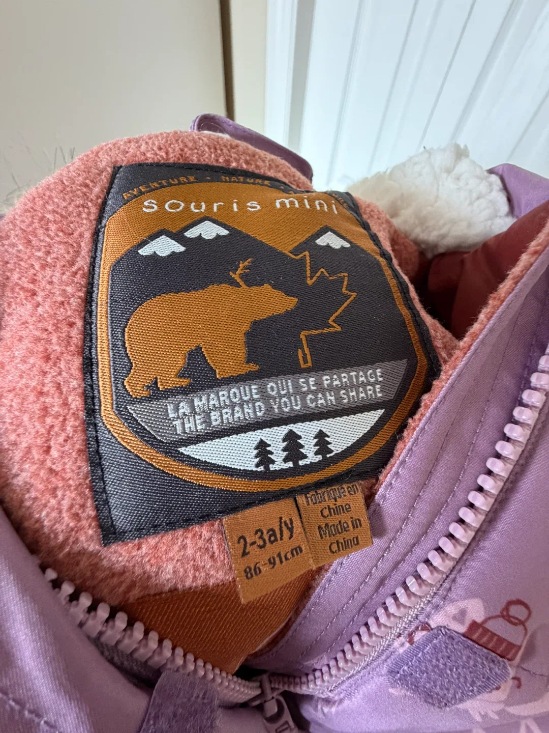 Souris Mini Snowsuit - 2-3 Years - Purple Fox Print - photo 5