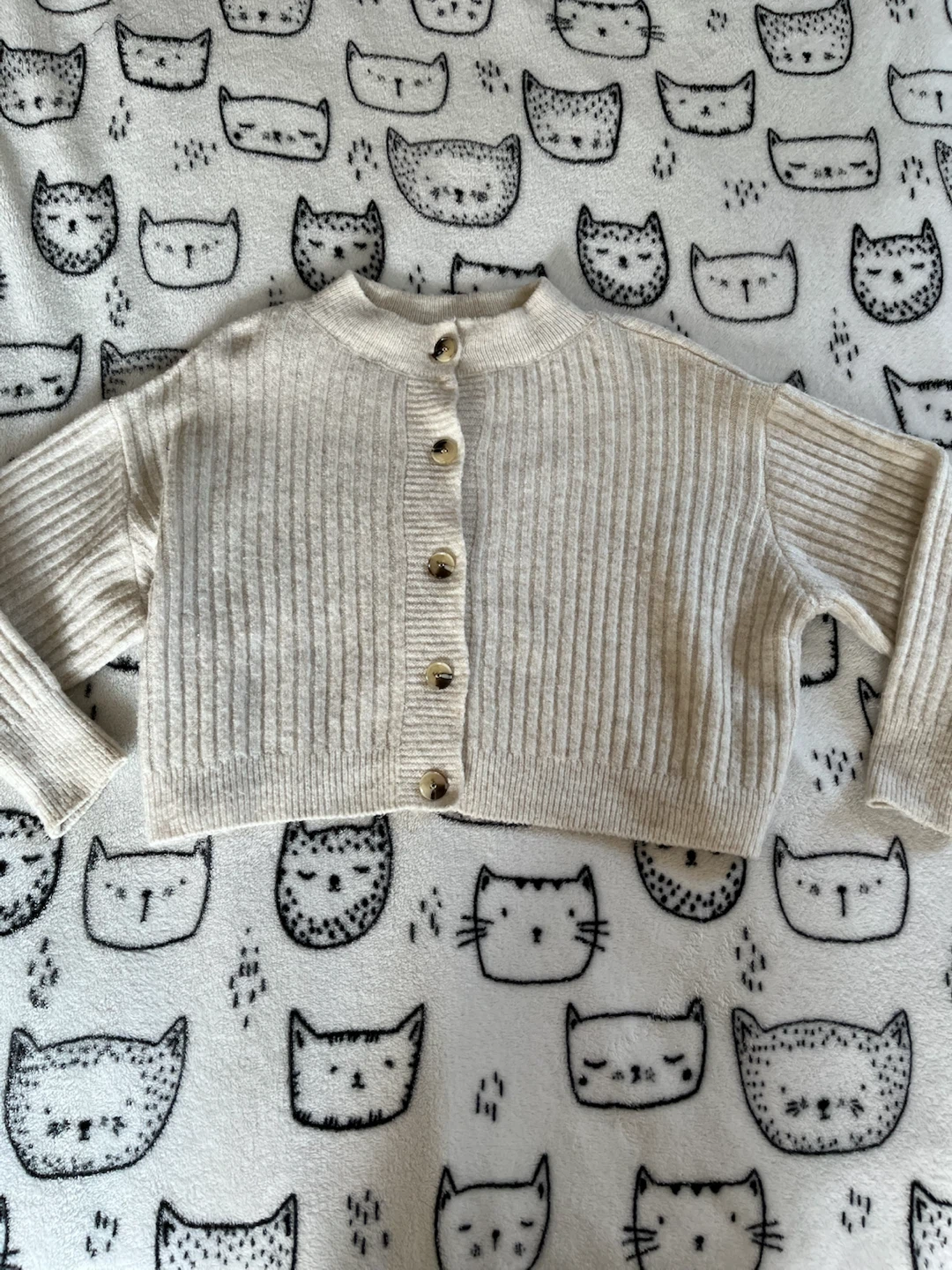 TOPSHOP Cream Cropped Cardigan