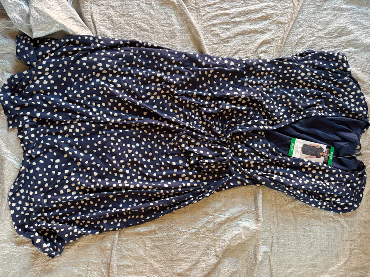 Original Penguin Women's Navy Polka Dot Dress