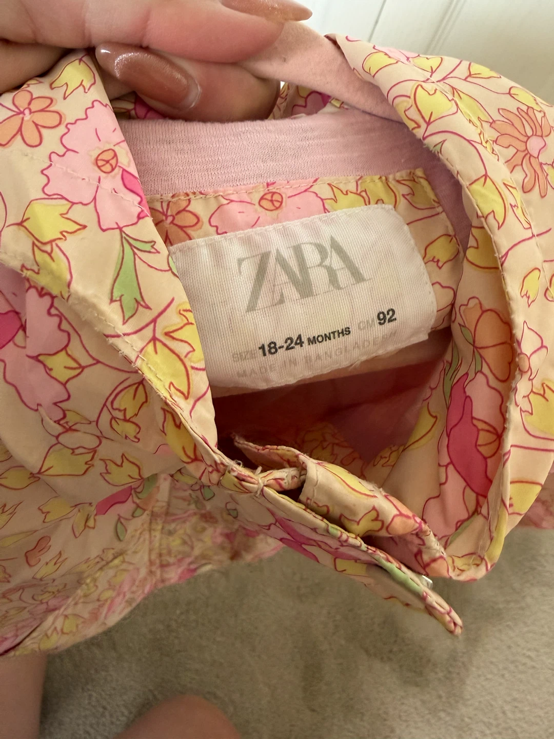 Zara Baby Girls Floral Hooded Jacket - photo 3