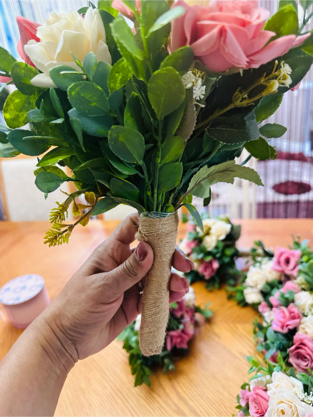 Artificial Rose Bouquets (Set of 4)
