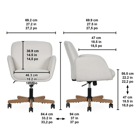 Fabric Cream Office Chair from Henredon Murphy - photo 3