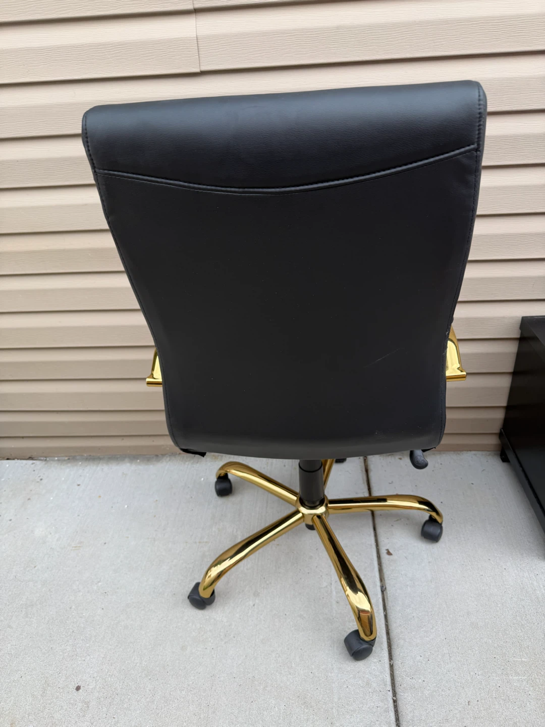 Black Executive Office Chair with Gold Accents - photo 3