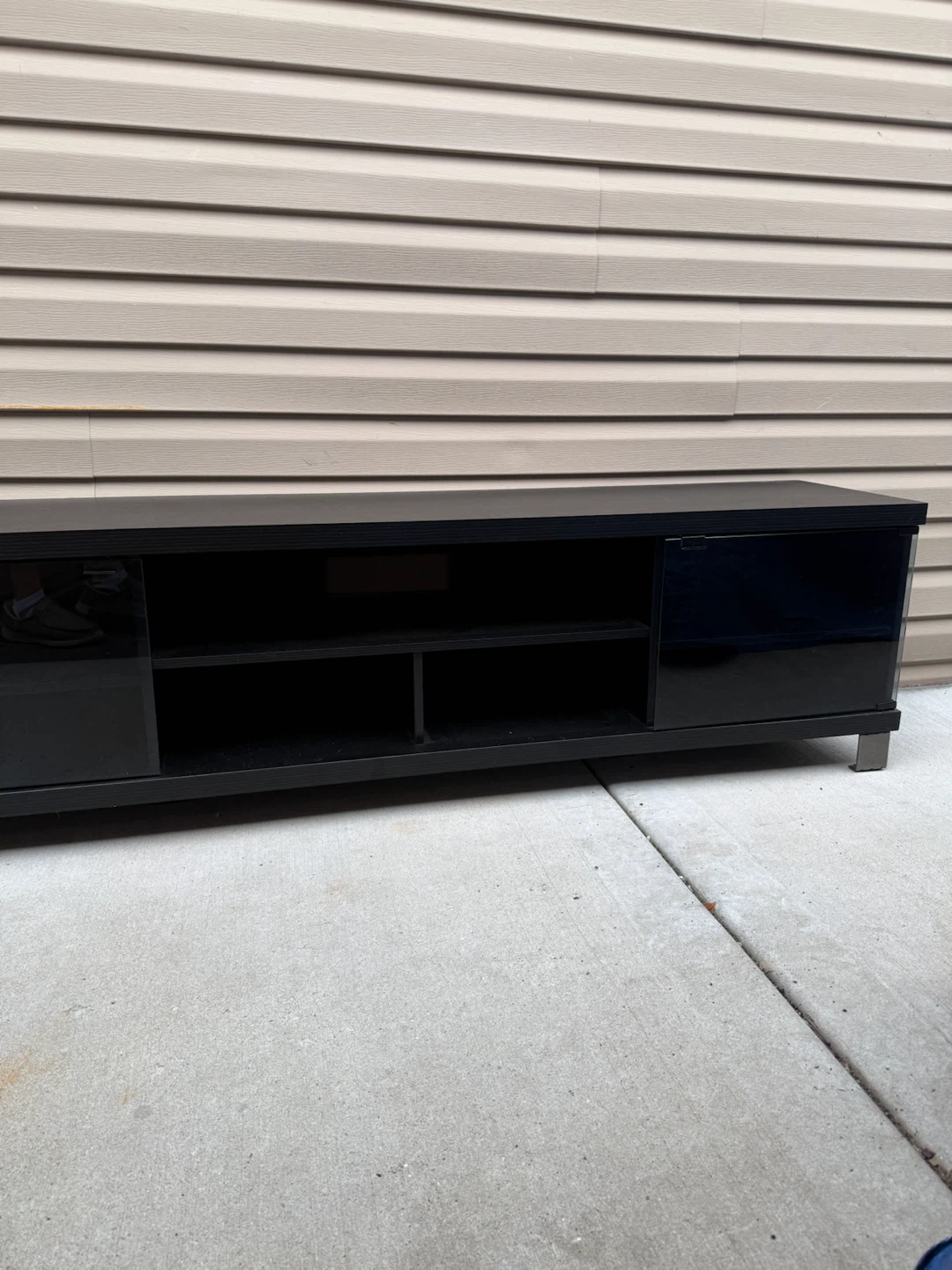 Black TV Stand Media Console - photo 2