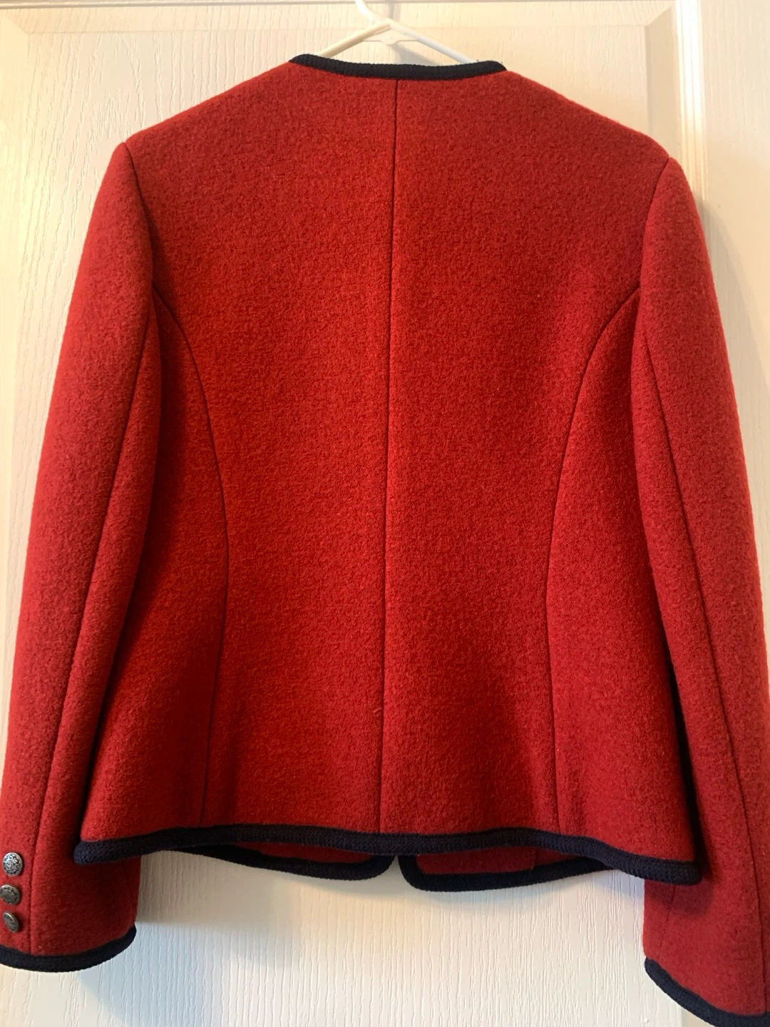 Bucalique Red Wool Blend Embroidered Jacket - photo 3