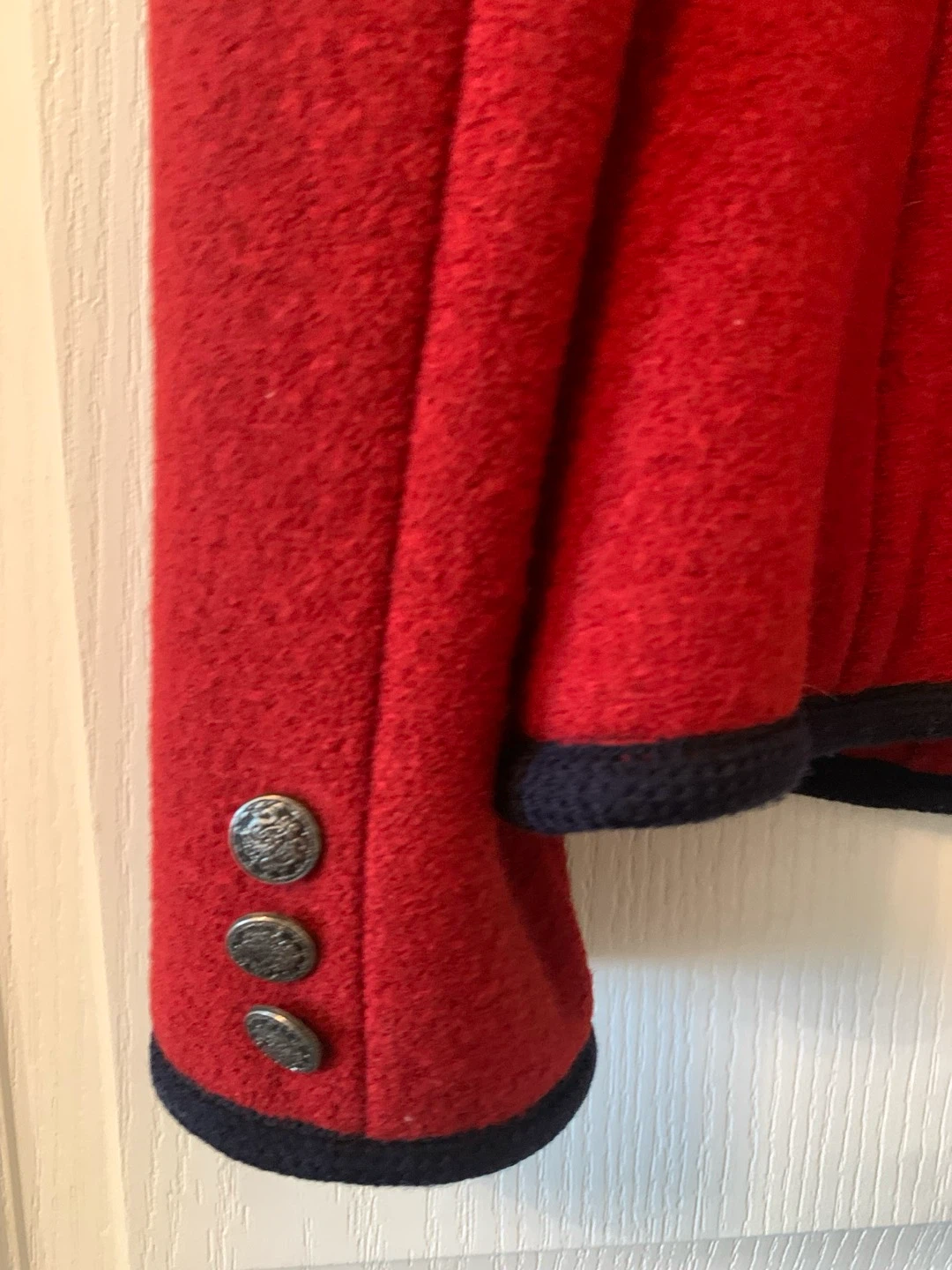 Bucalique Red Wool Blend Embroidered Jacket - photo 4