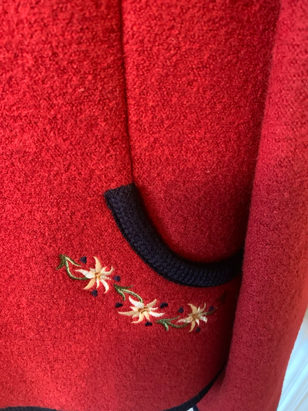 Bucalique Red Wool Blend Embroidered Jacket - photo 5