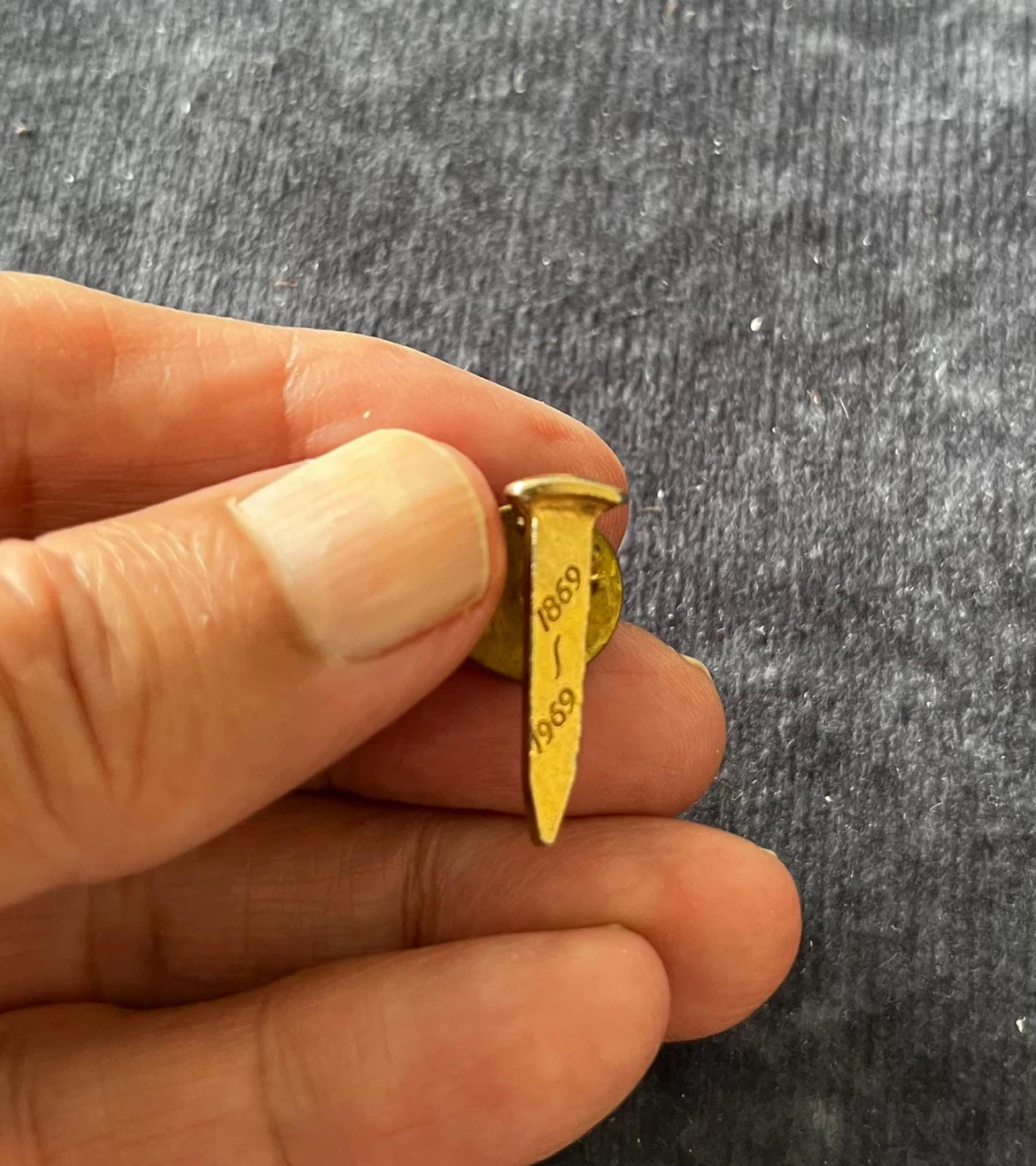 Vintage Gold Nail 1869-1969 for sell