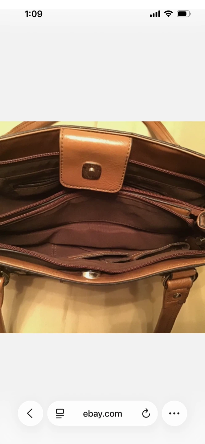 Liz Claiborne Leather Satchel Handbag - photo 4