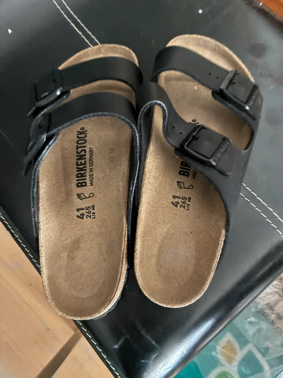 Birkenstock Arizona Black Sandals, Women’s size 41