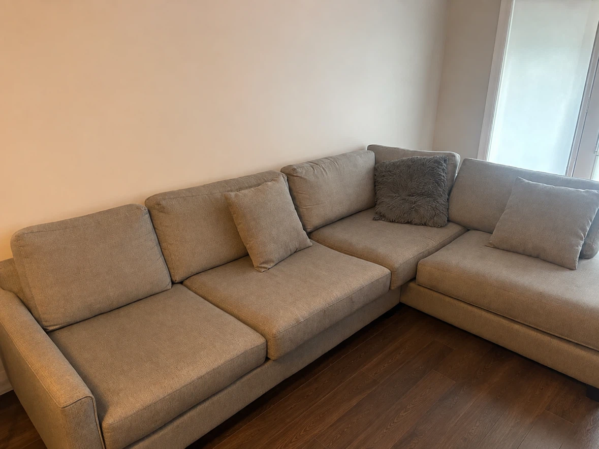 Grey Sectional Sofa with Chaise - photo 2