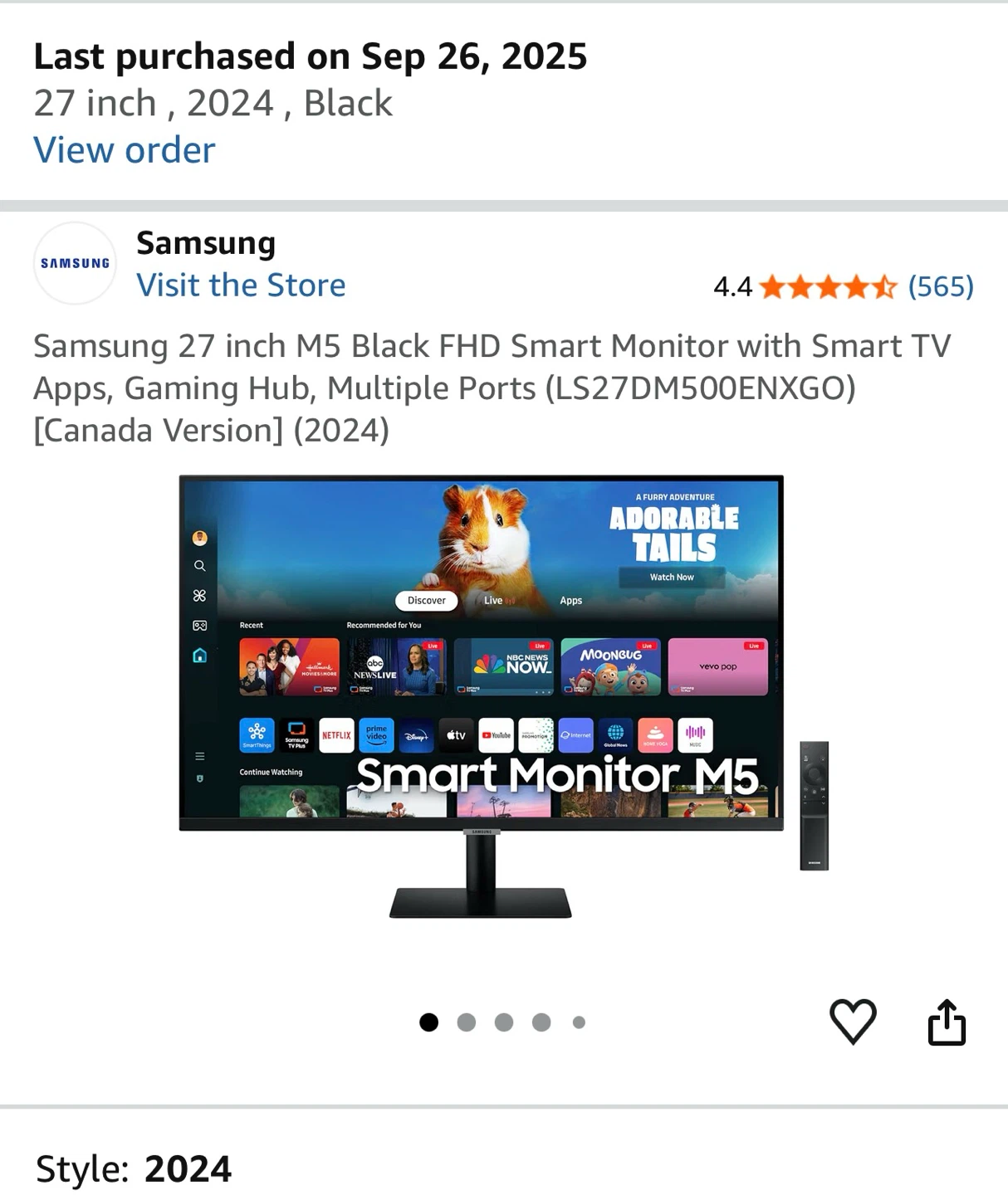 Samsung 27 inch Smart Monitor - photo 2