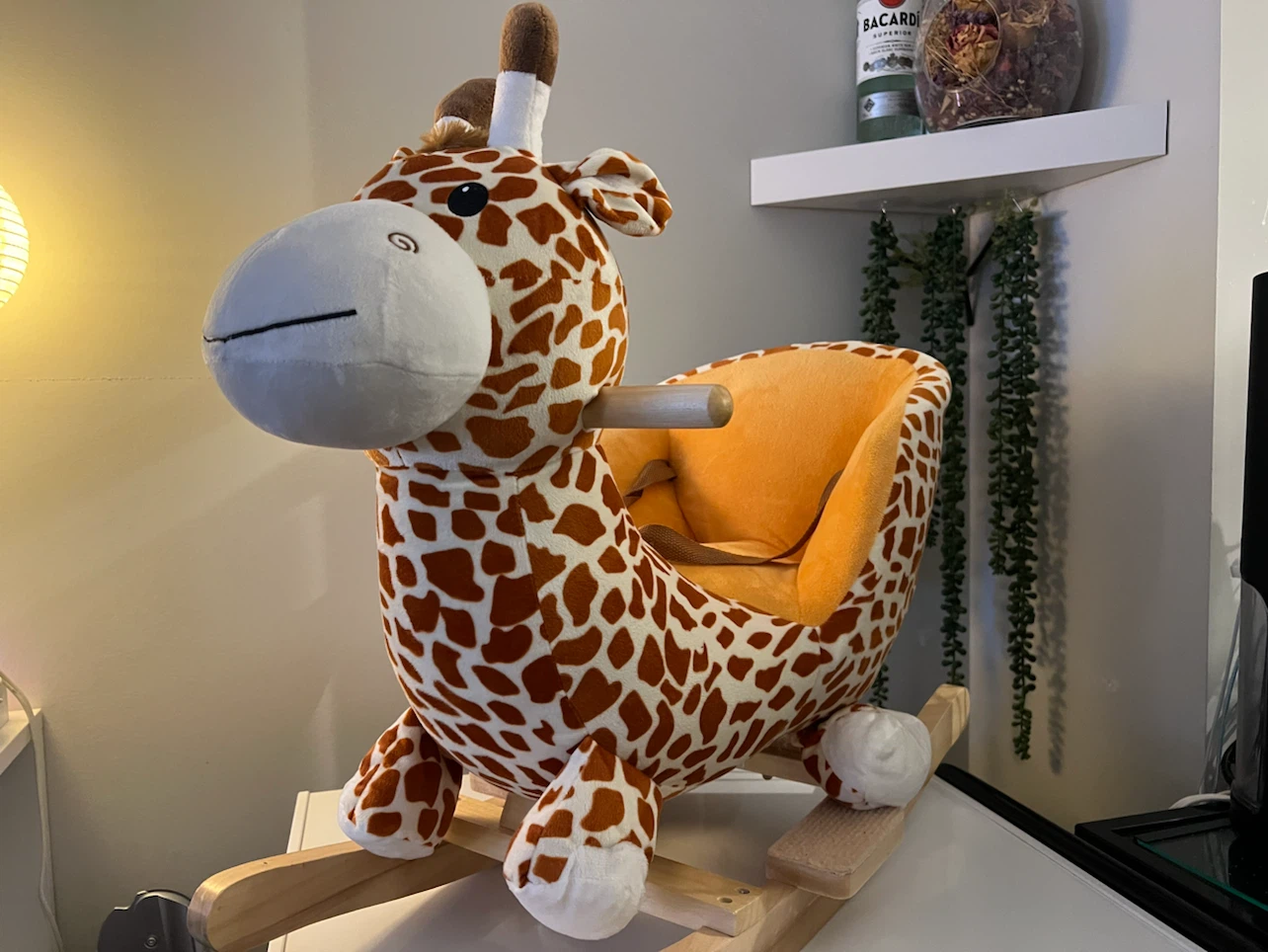 Kids Plush Giraffe Rocking Horse – Excellent Condition