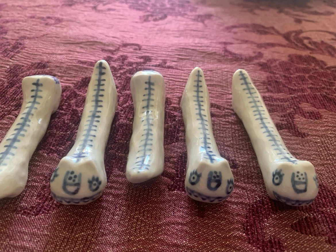 Ceramic Chopstick Rests - Blue & White - photo 2