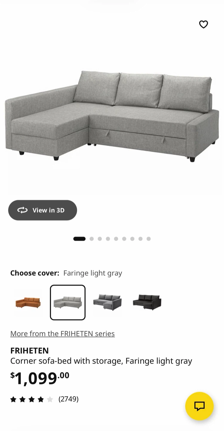 Ikea FRIHETEN sofa bed (beige) - photo 3