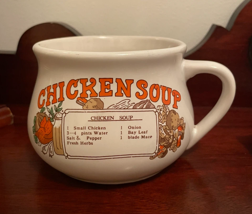 Vintage "Chicken Soup" Recipe Soup Mug