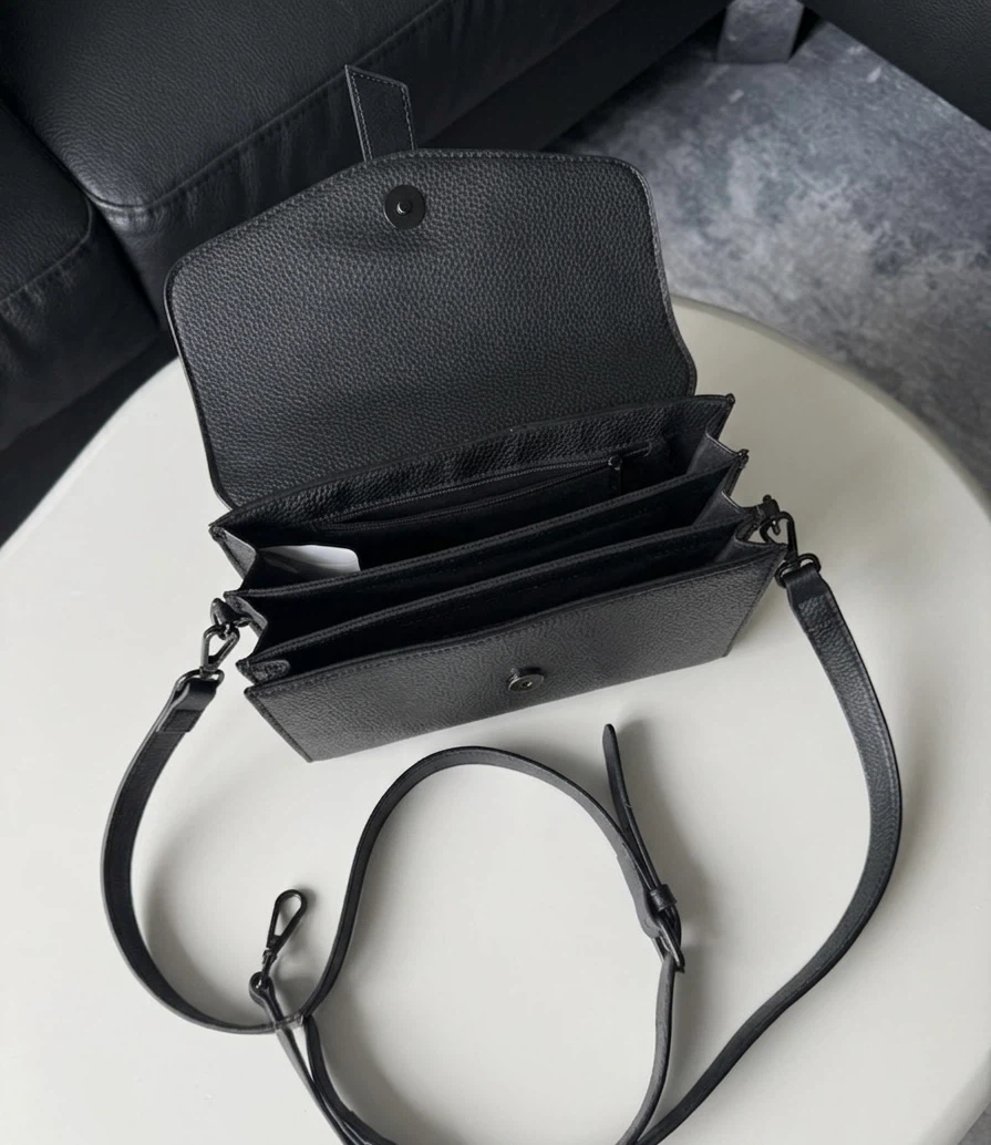 FREE Black Faux Leather Crossbody Bag - photo 4
