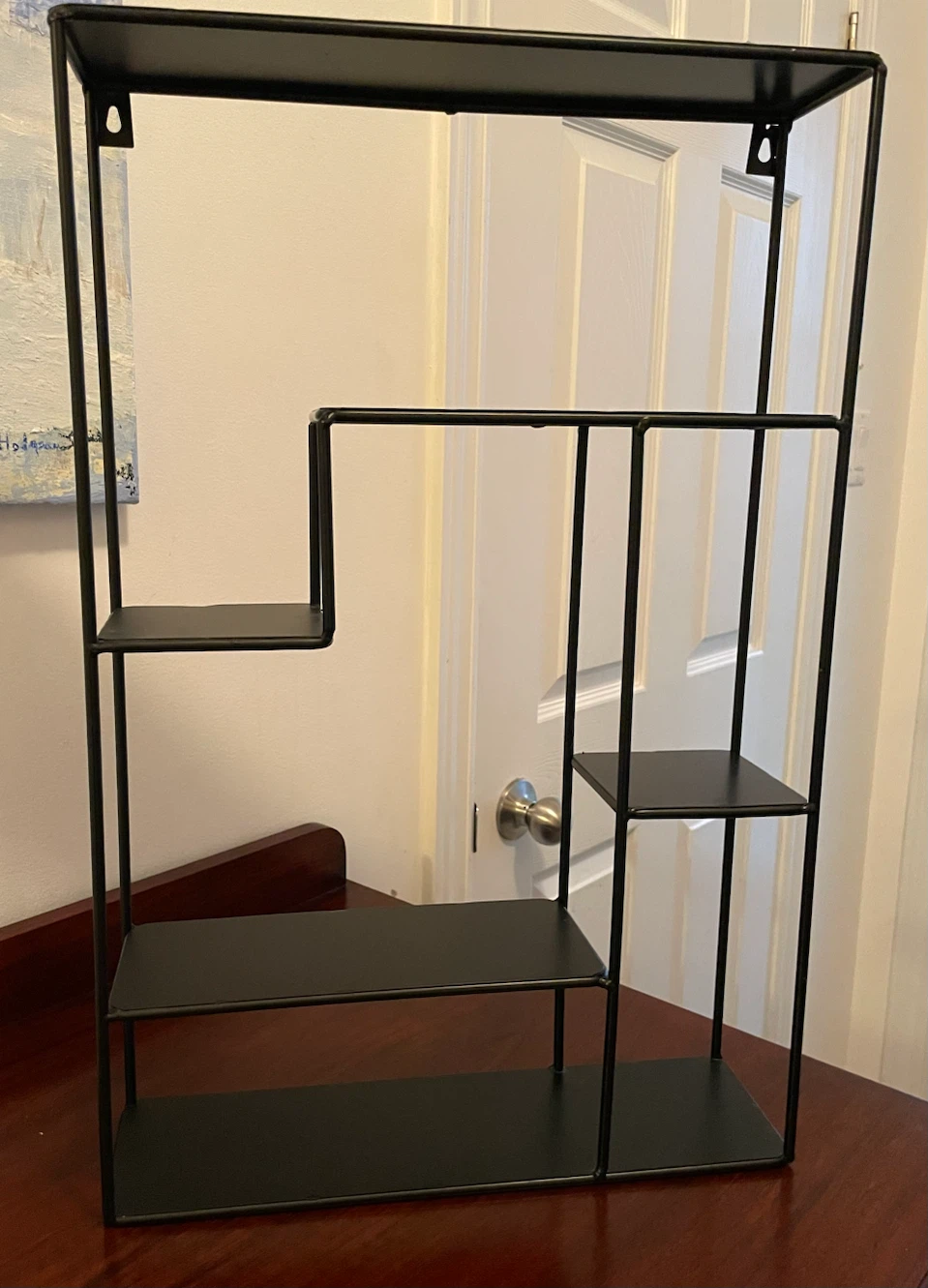 Black Metal Wall Mounted Shelf