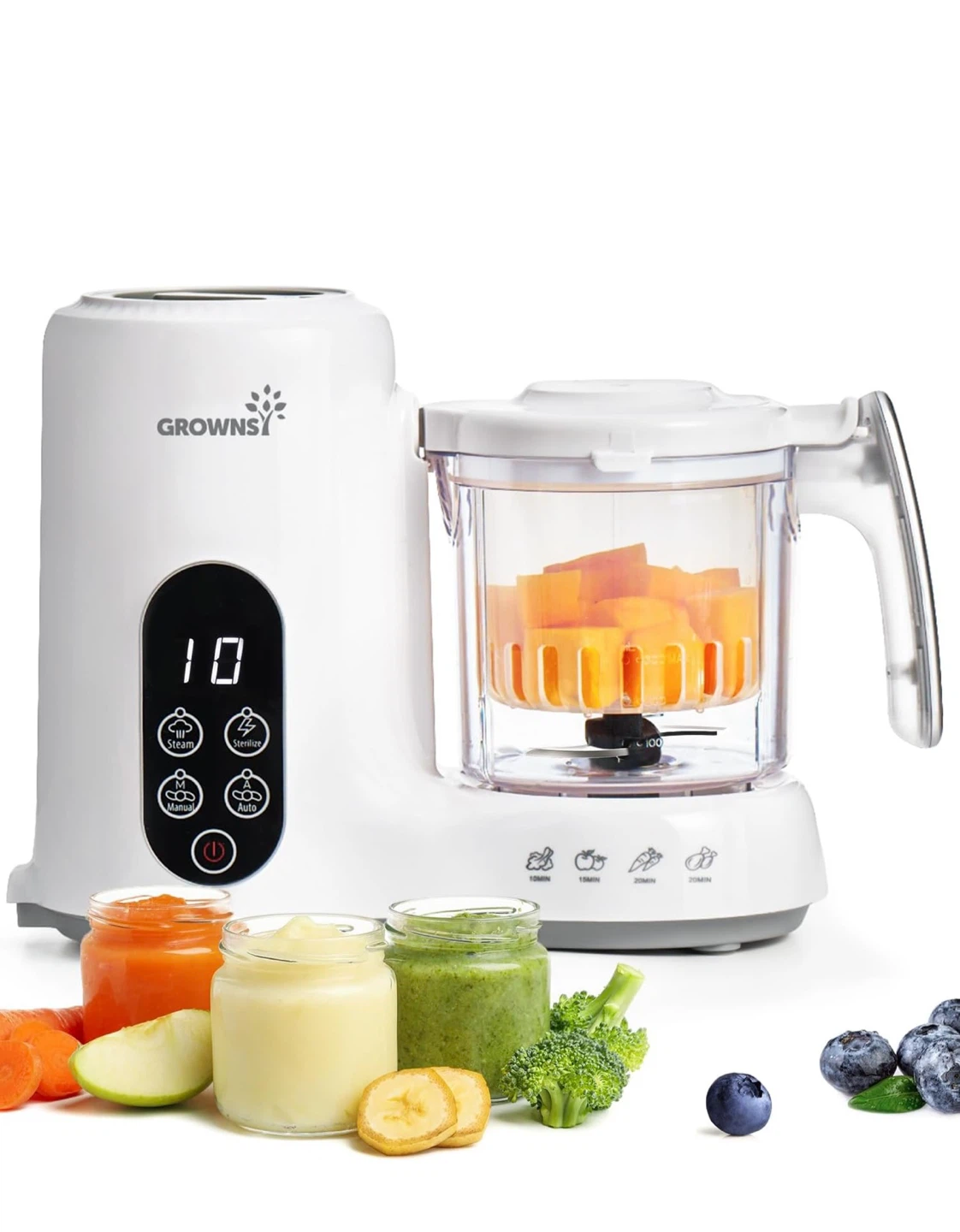 Growns! 4th Gen Baby Food Maker Steamer Blender