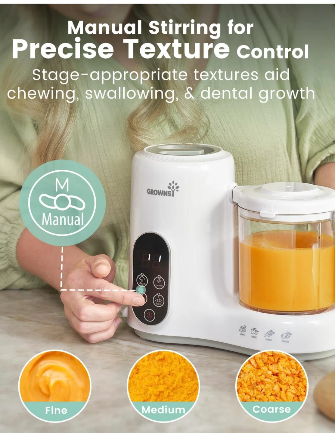 Growns! 4th Gen Baby Food Maker Steamer Blender - photo 5