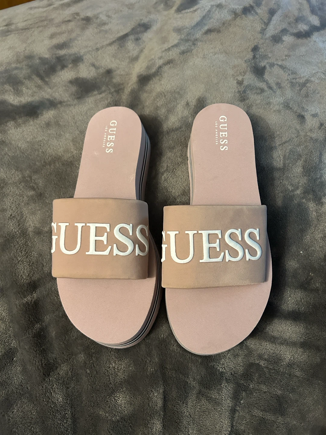 GUESS Pink Platform Slides - Size 8 - photo 2