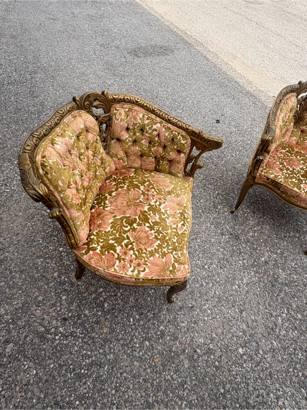 Free delivery used Vintage Ornate Accent Chairs (Set of 2) - photo 3