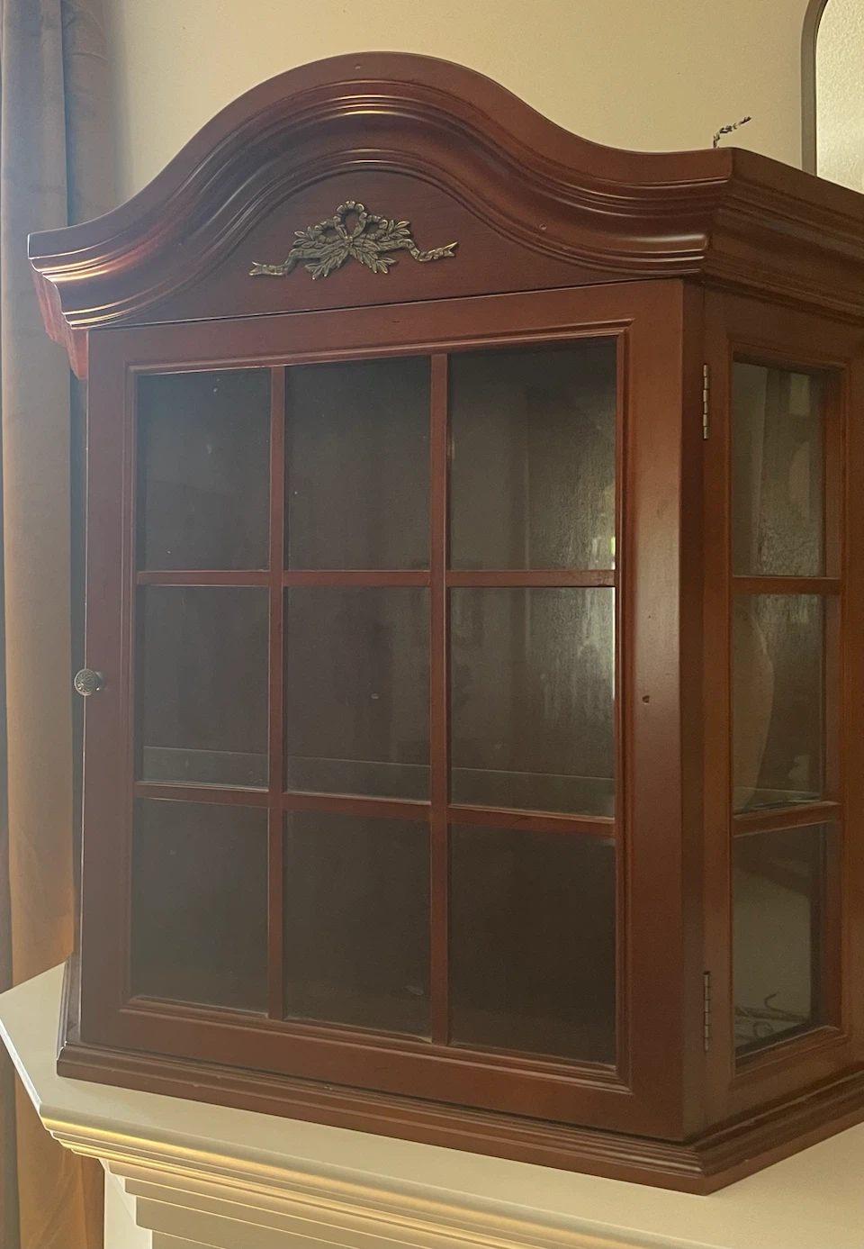Wooden Curio Cabinet with Glass Doors - photo 2
