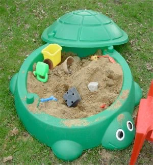 Turtle Sandbox - Green Plastic