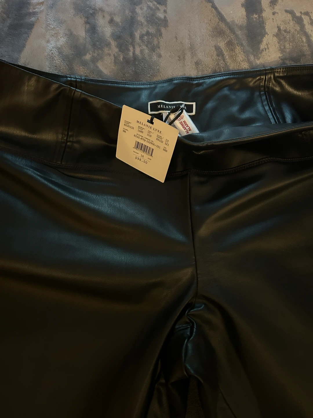 Melanie Lyne Black Faux Leather Leggings