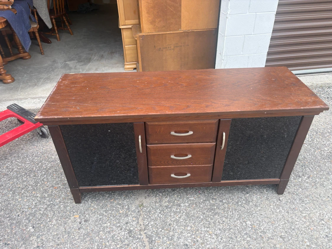 Free delivery used Wooden Media Console - photo 4