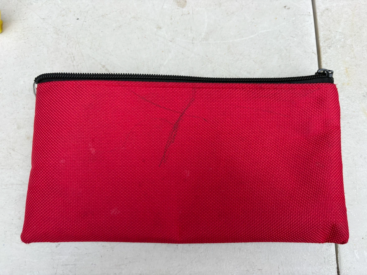Red Zippered Pouch
