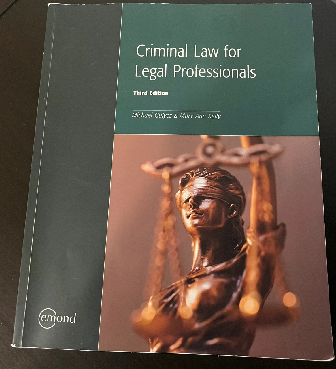 Criminal Law for Legal Professionals 3rd Edition Textbook