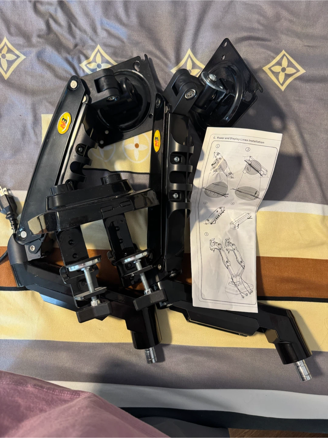 Heavy Duty Dual Monitor Desk Mount
