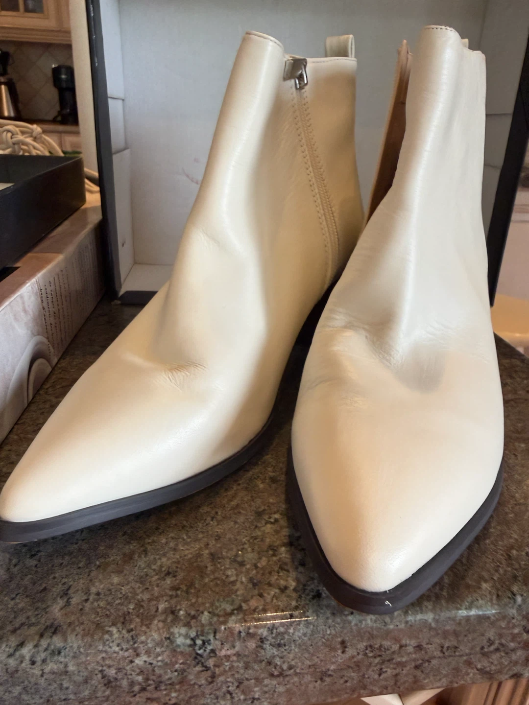 Women's Cream Ankle Boots size 9
