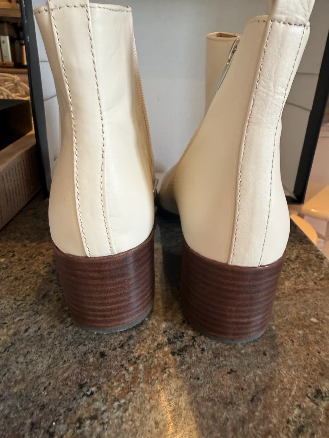 Women's Cream Ankle Boots size 9 - photo 4