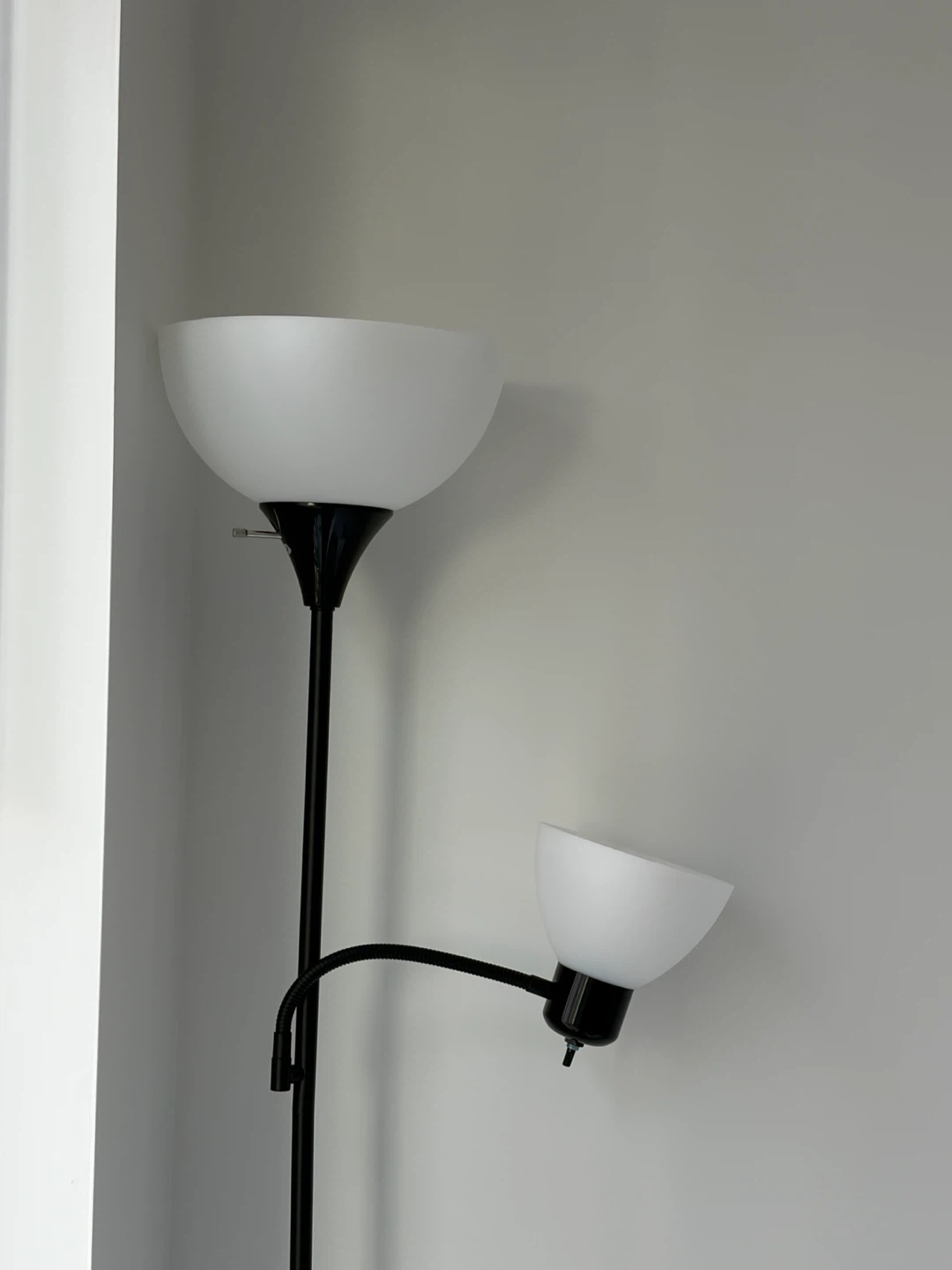 Black Floor Lamp with Reading Light