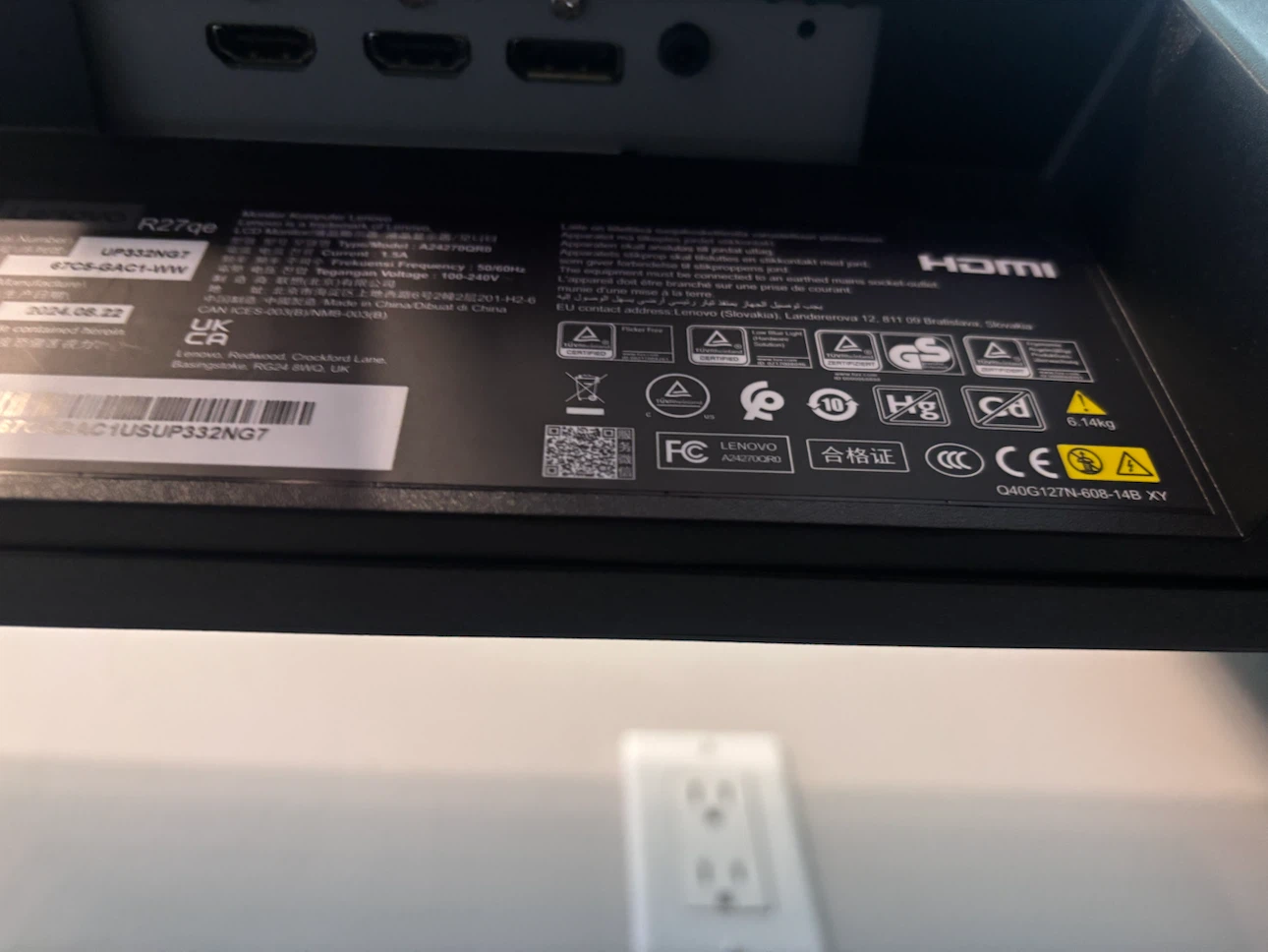 Lenovo Legion 27 inch 1440p IPS Gaming Monitor - photo 4