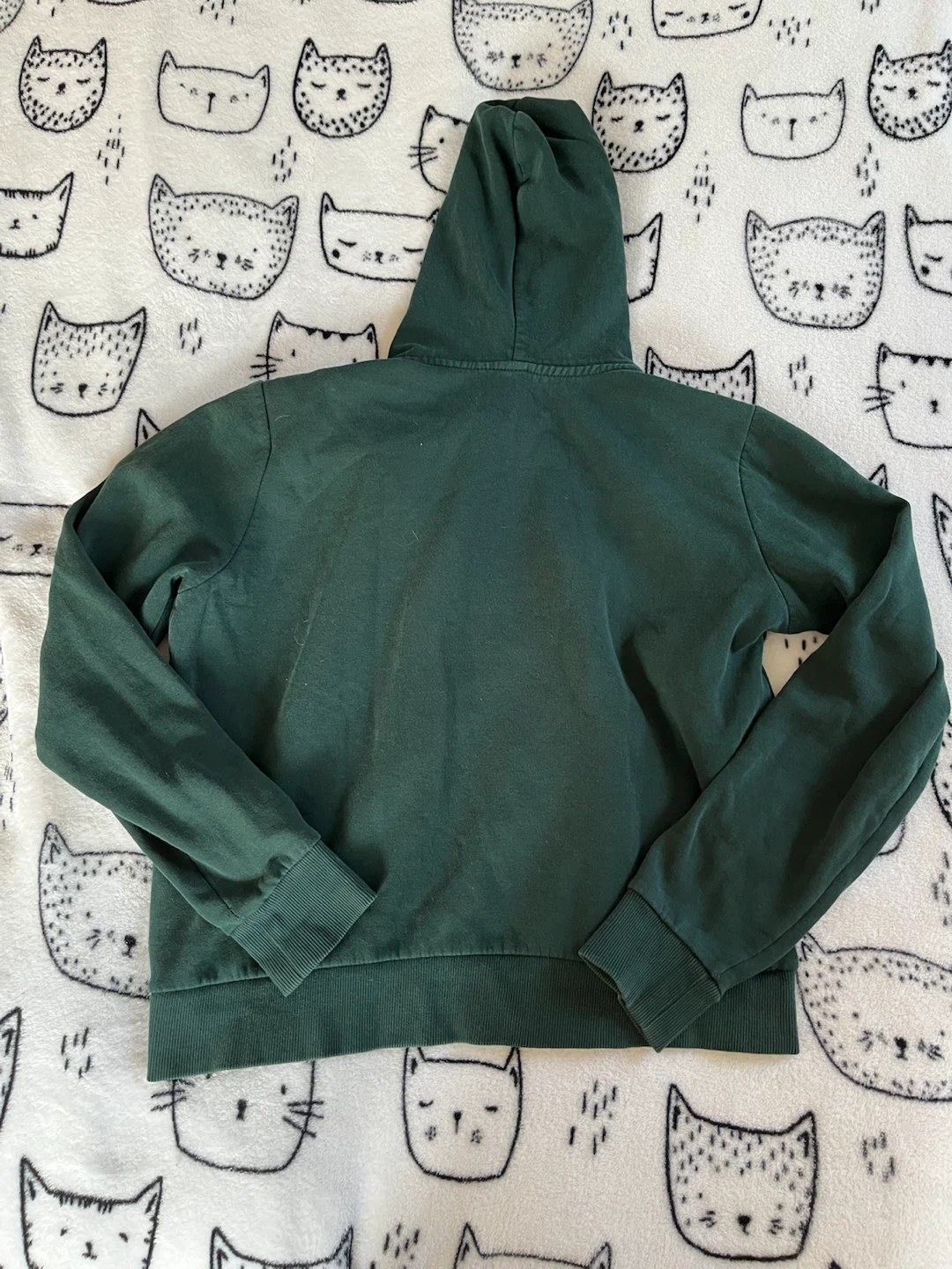 Forest Green Cropped Zip-Up Hoodie - photo 2