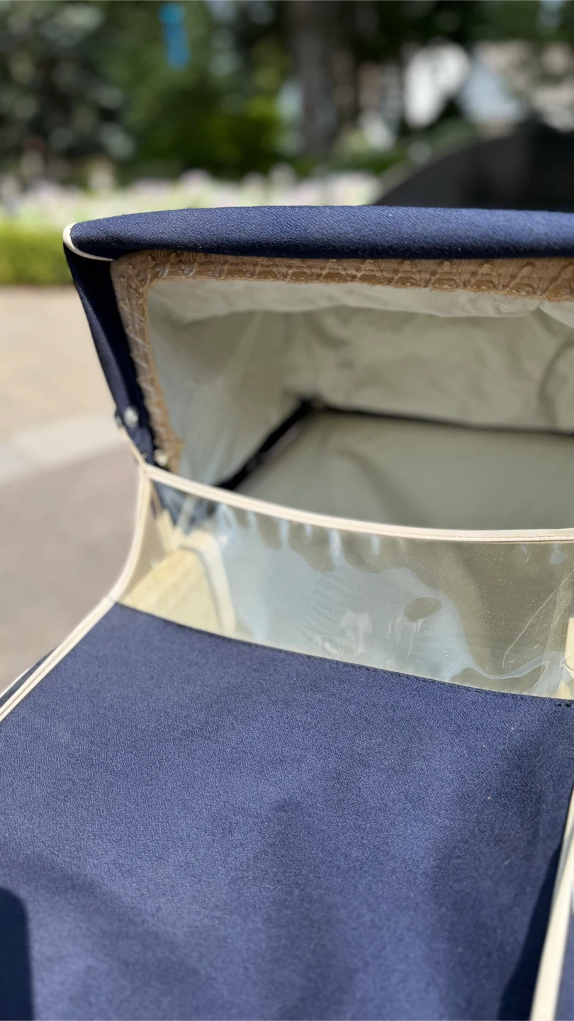 Vintage Blue Baby Pram carriage stroller - photo 5
