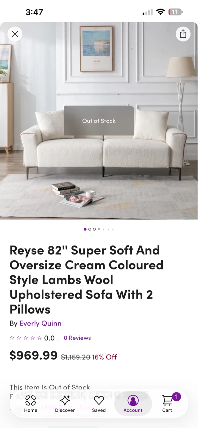 White Boucle Couch - photo 2